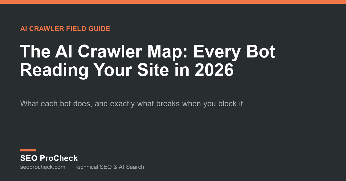 The ai crawler map, every ai bot reading your site in 2026