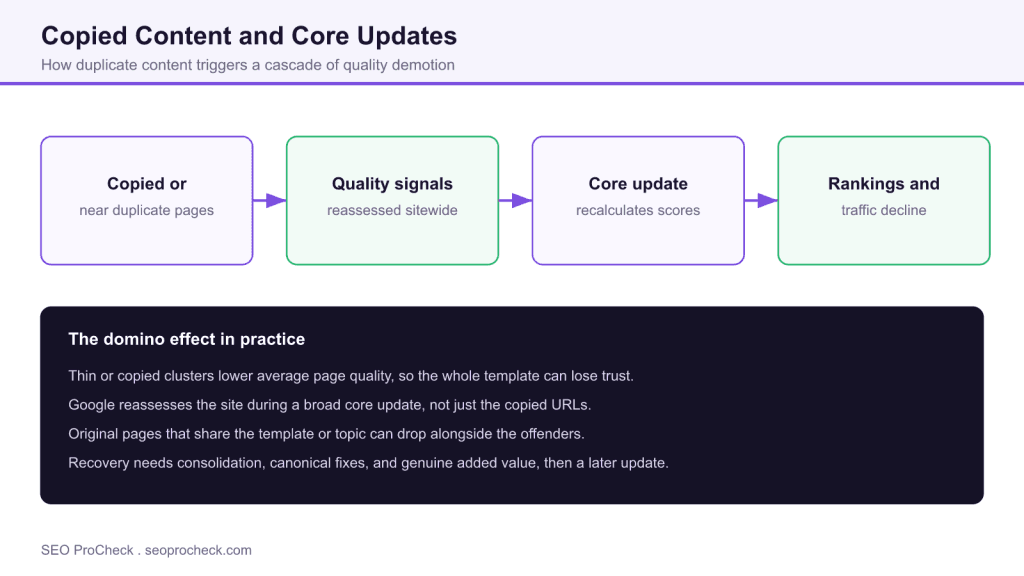 Google’s core algorithm updates and copied content: the domino effect of negative impact 3 Google’s core algorithm updates and copied content: the domino effect of negative impact