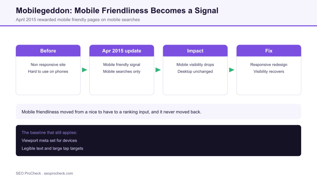 Google's mobilegeddon. A case study showing the importance of having a mobile friendly website 3 Google's mobilegeddon. A case study showing the importance of having a mobile friendly website
