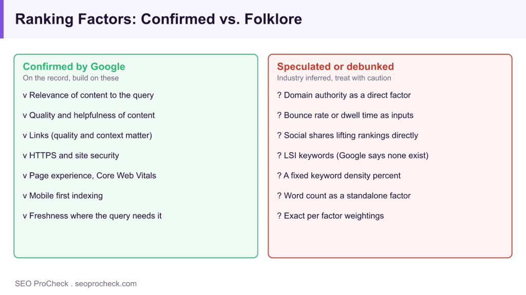 Ranking factors 3 Ranking factors