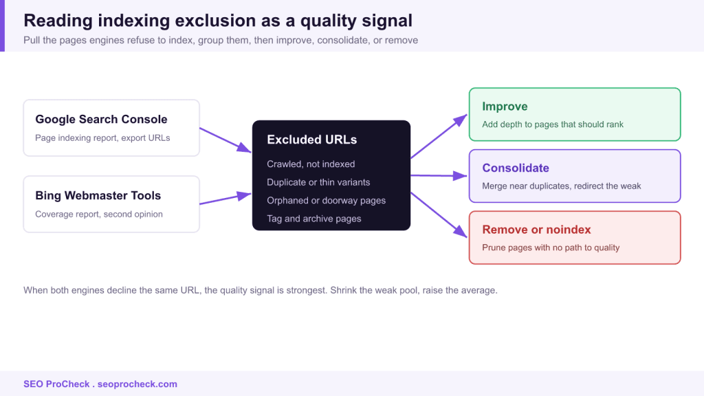 How to find lower-quality content being excluded from indexing 3 How to find lower-quality content being excluded from indexing