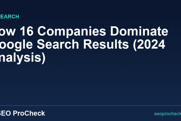 How 16 Companies Dominate Google Search Results (2024 Analysis)