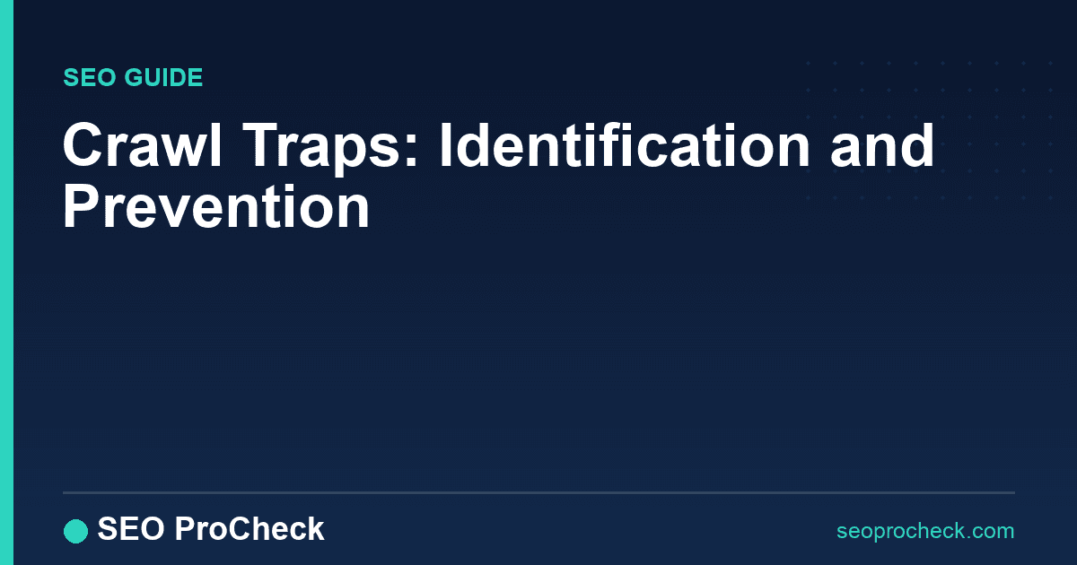 Crawl traps: identification and prevention