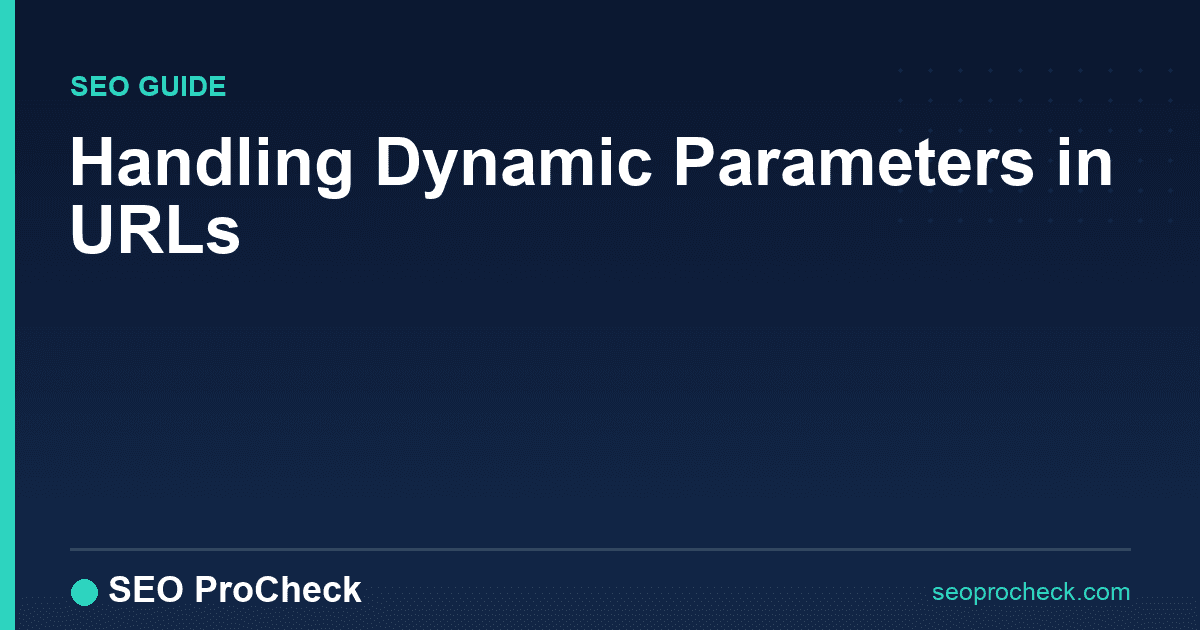 Handling dynamic parameters in urls