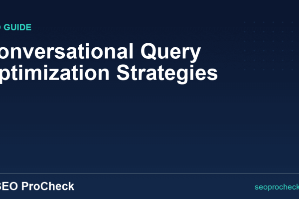 Conversational Query Optimization Strategies