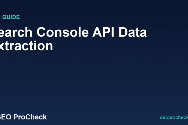 Search Console API Data Extraction