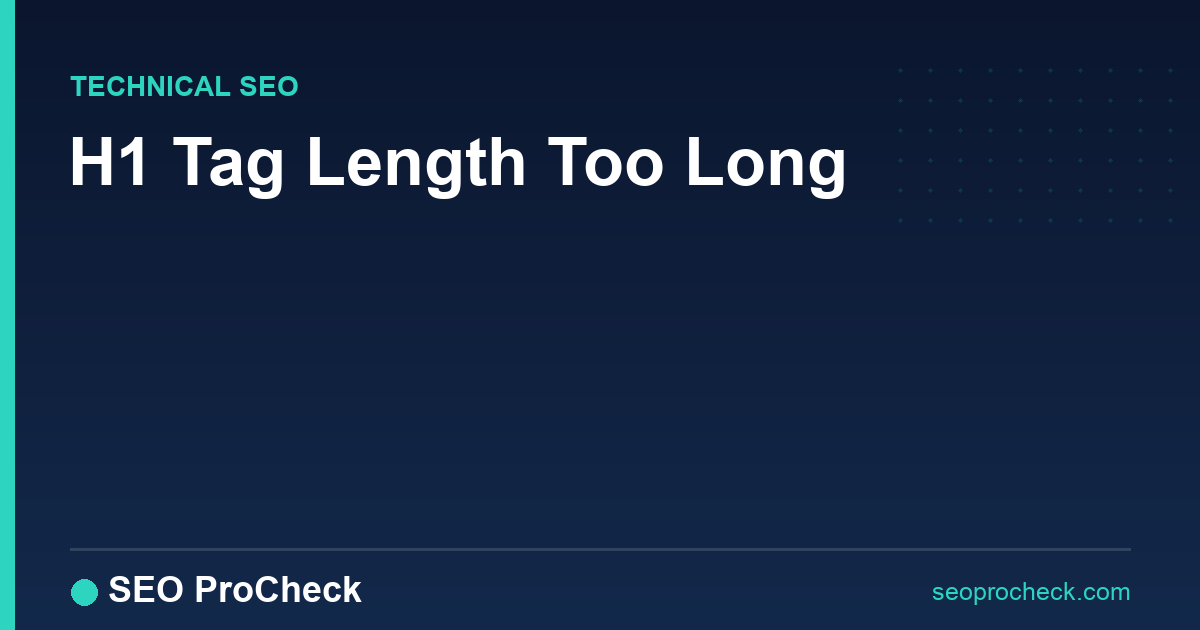 H1 tag length too long