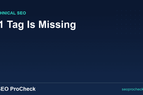 H1 Tag Is Missing