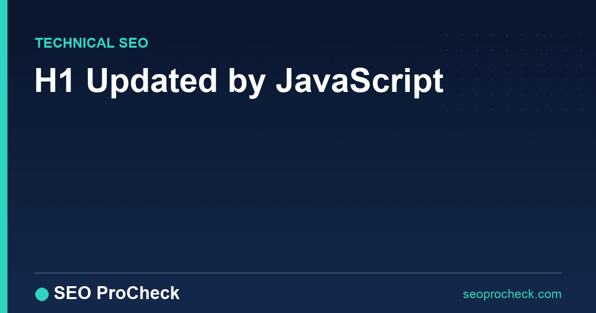 H1 updated by javascript