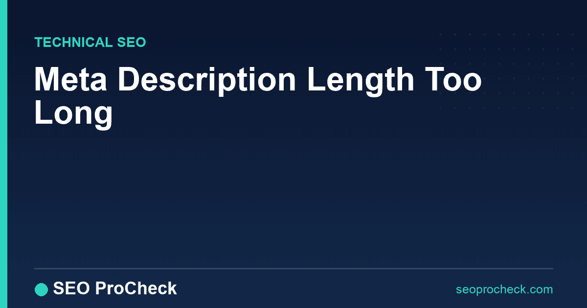 Meta description length too long