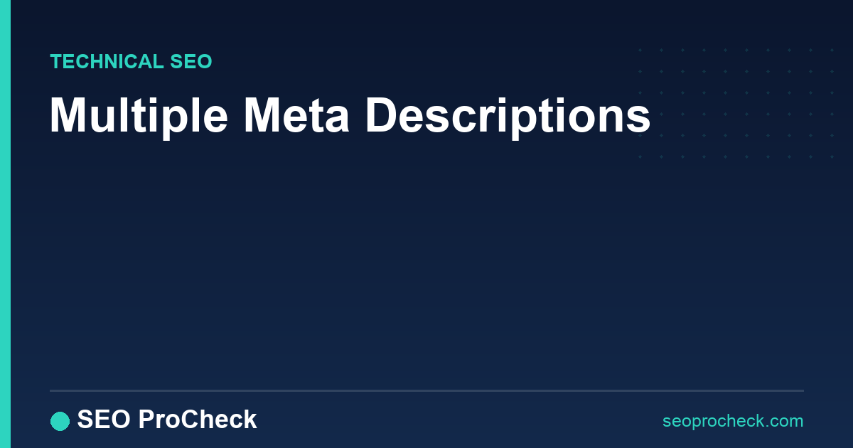 Multiple meta descriptions