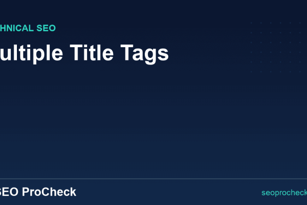 Multiple Title Tags