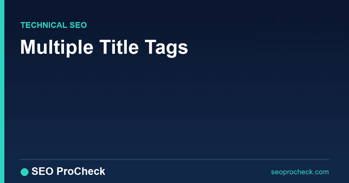Multiple title tags