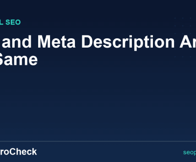 Title and Meta Description Are the Same