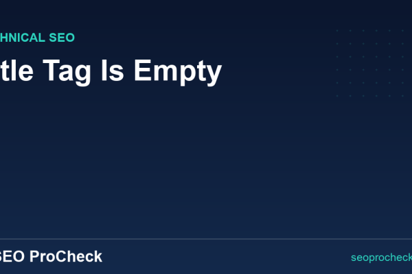 Title Tag Is Empty