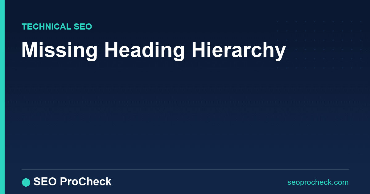 Missing heading hierarchy