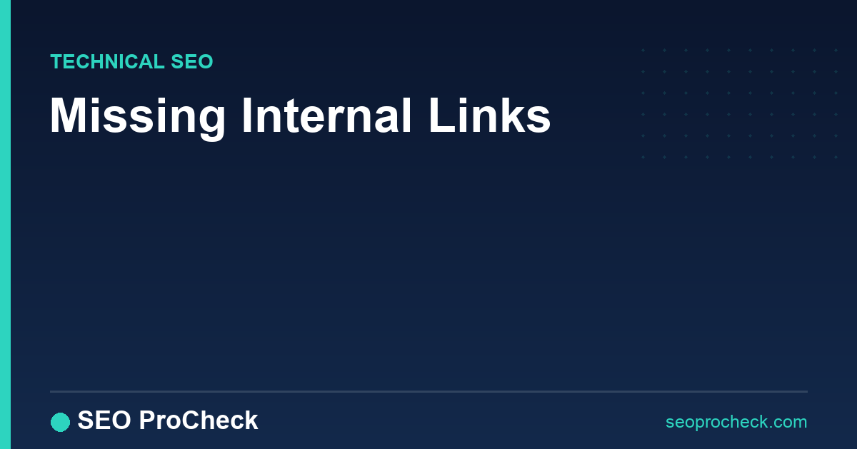 Missing internal links