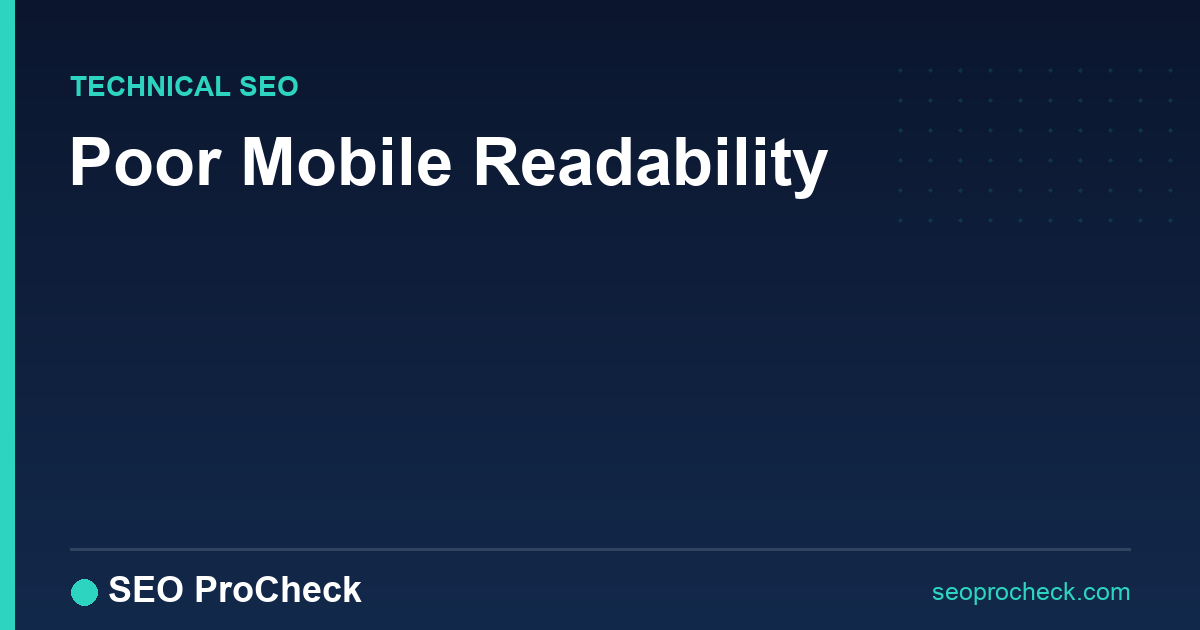 Poor mobile readability