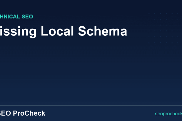 Missing Local Schema