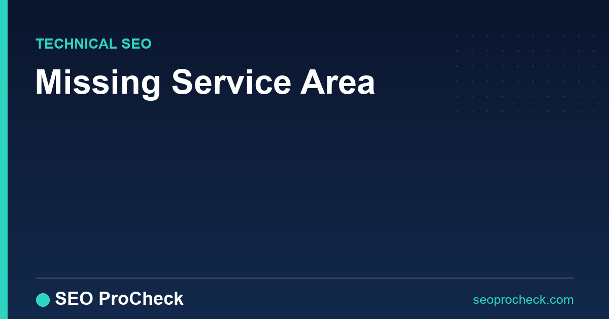 Missing service area
