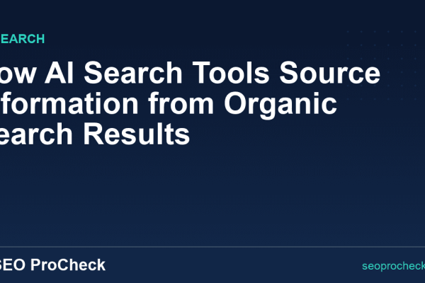 How AI Search Tools Source Information from Organic Search Results