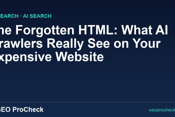 Stop Tuning Keyword Density, Check If AI Crawlers Can Even See Your Page