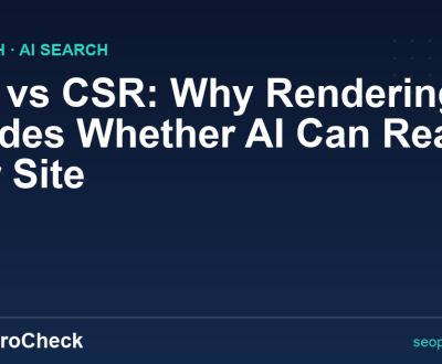 SSR vs CSR: Why Rendering Decides Whether AI Can Read Your Site