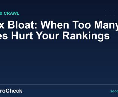 Index Bloat: When Too Many Pages Hurt Your Rankings