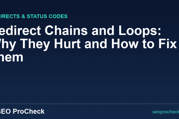 Redirect Chains and Loops: Why They Hurt and How to Fix Them