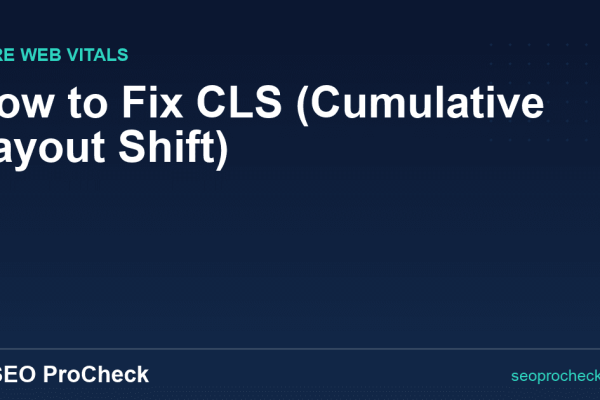 How to Fix CLS (Cumulative Layout Shift)