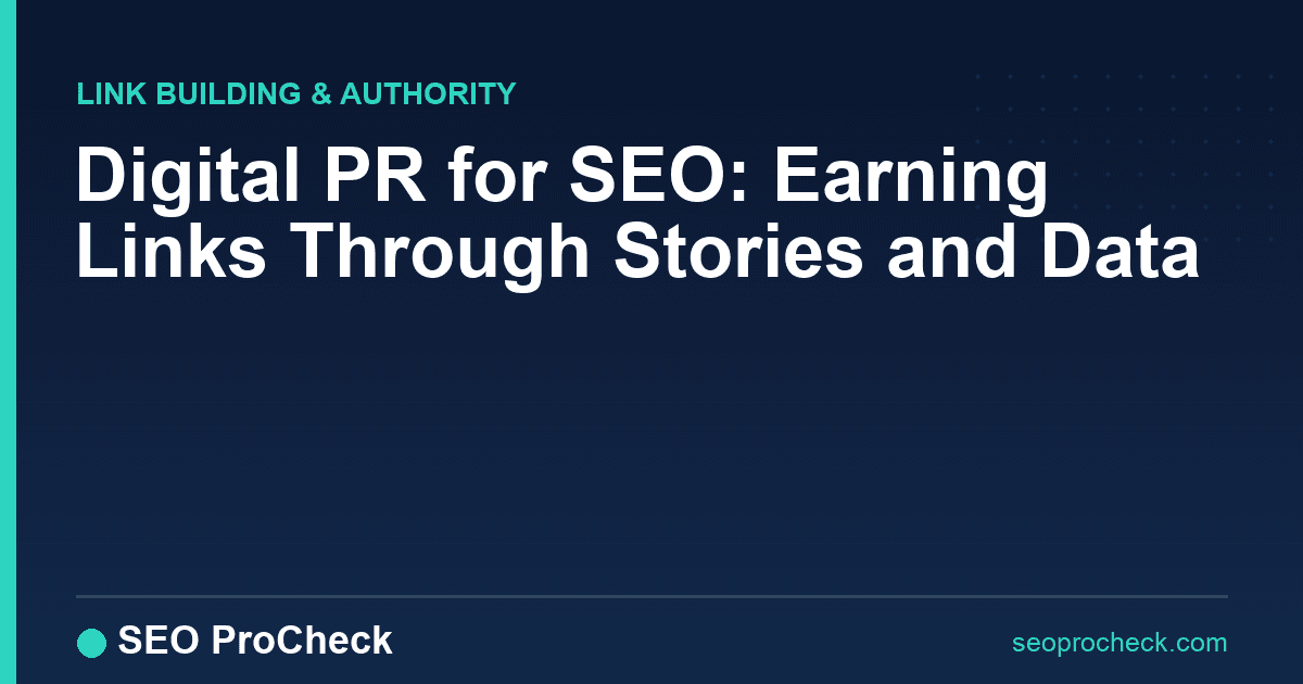 Digital pr for seo: earning links through stories and data