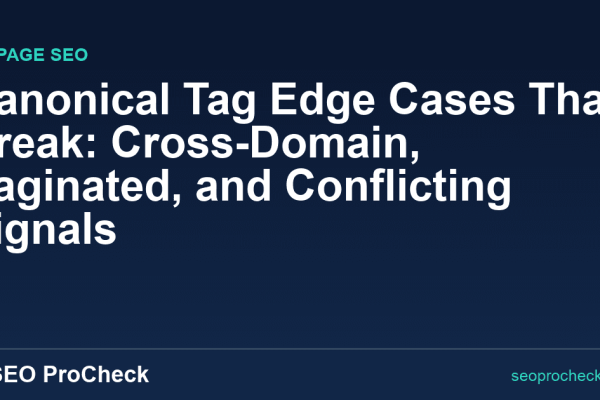 Canonical Tag Edge Cases That Break: Cross-Domain, Paginated, and Conflicting Signals