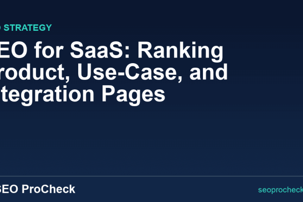 SEO for SaaS: Ranking Product, Use-Case, and Integration Pages