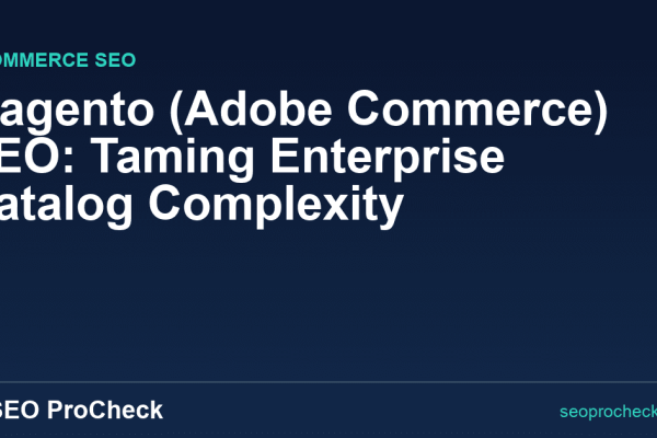 Magento (Adobe Commerce) SEO: Taming Enterprise Catalog Complexity