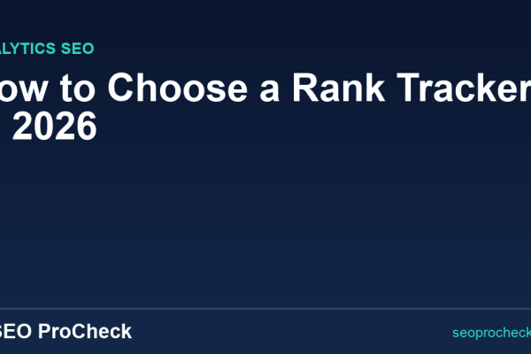 How to Choose a Rank Tracker in 2026
