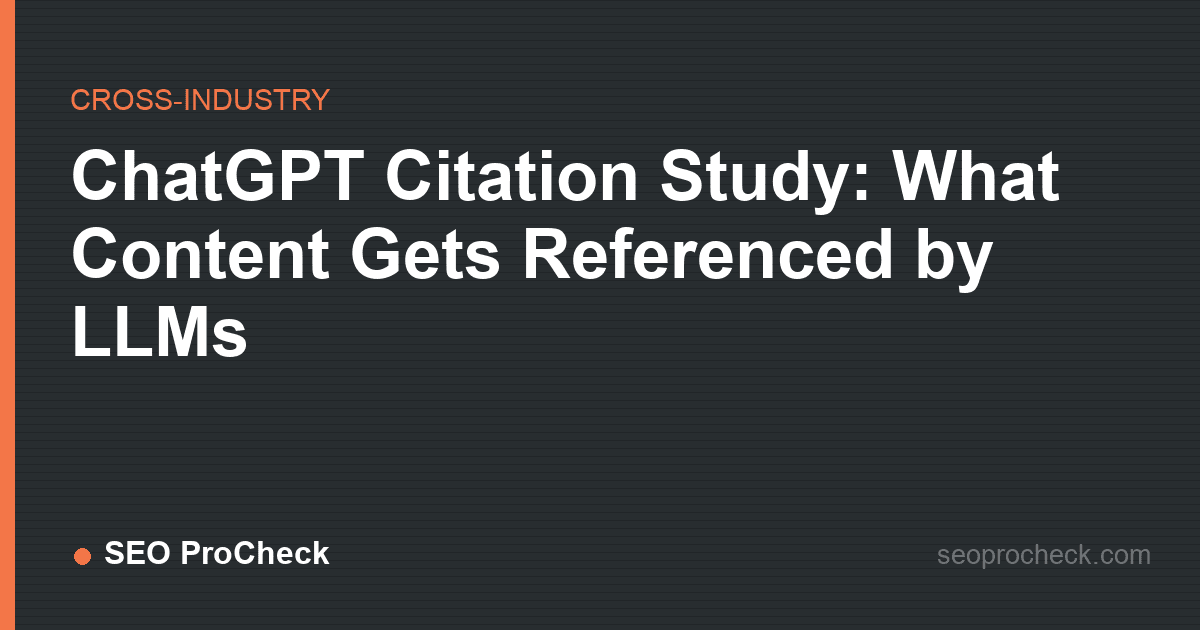 Chatgpt citation study: what content gets referenced by llms