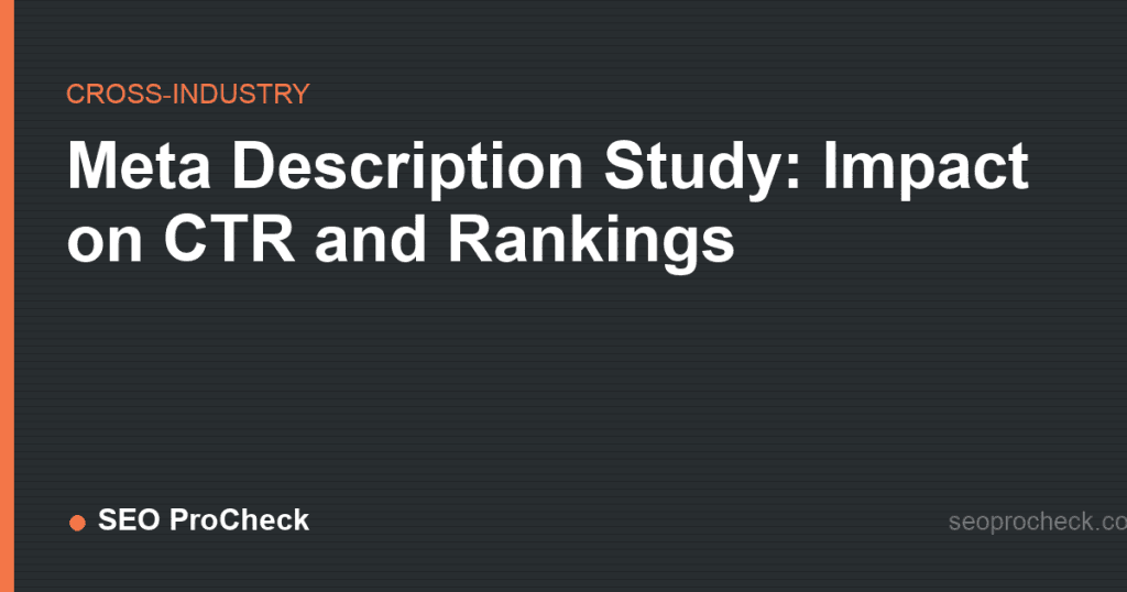 Meta description study: impact on ctr and rankings 2 Meta description study: impact on ctr and rankings