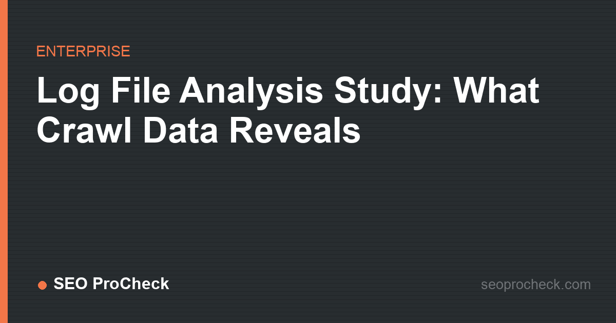 Log file analysis study: what crawl data reveals