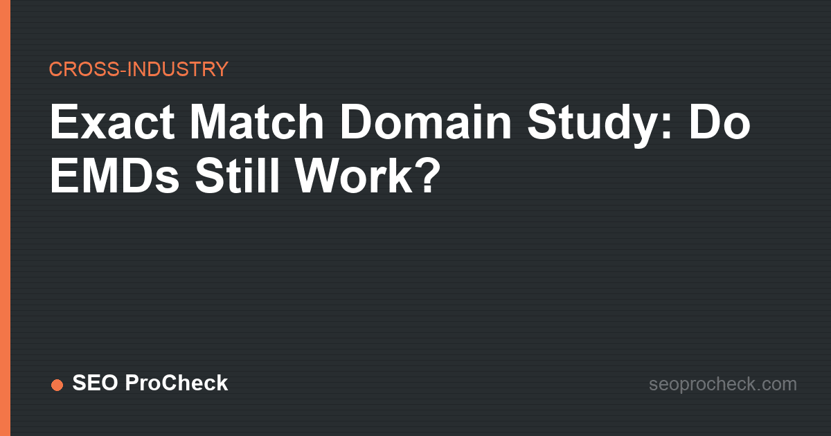 Exact match domain study: do emds still work?