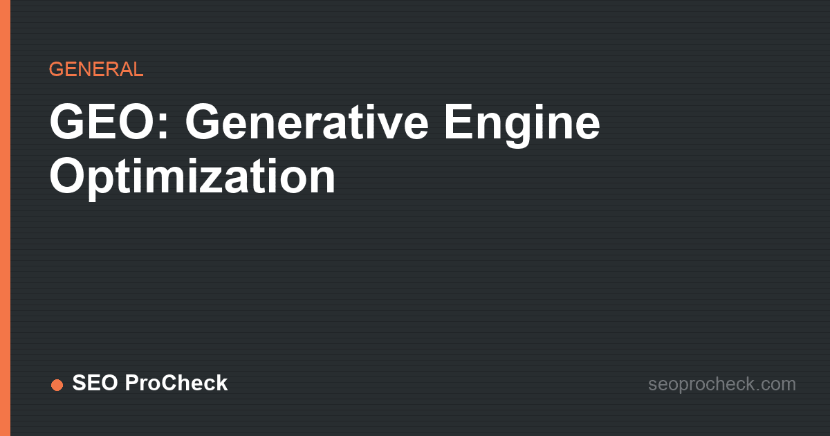 Geo: generative engine optimization