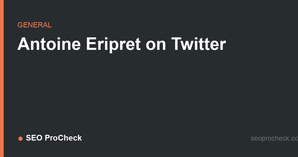 Antoine eripret on twitter 2 Antoine eripret on twitter
