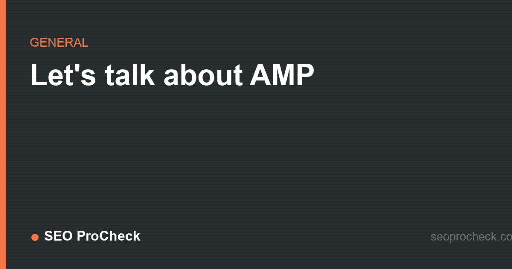Let's talk about amp 2 Let's talk about amp