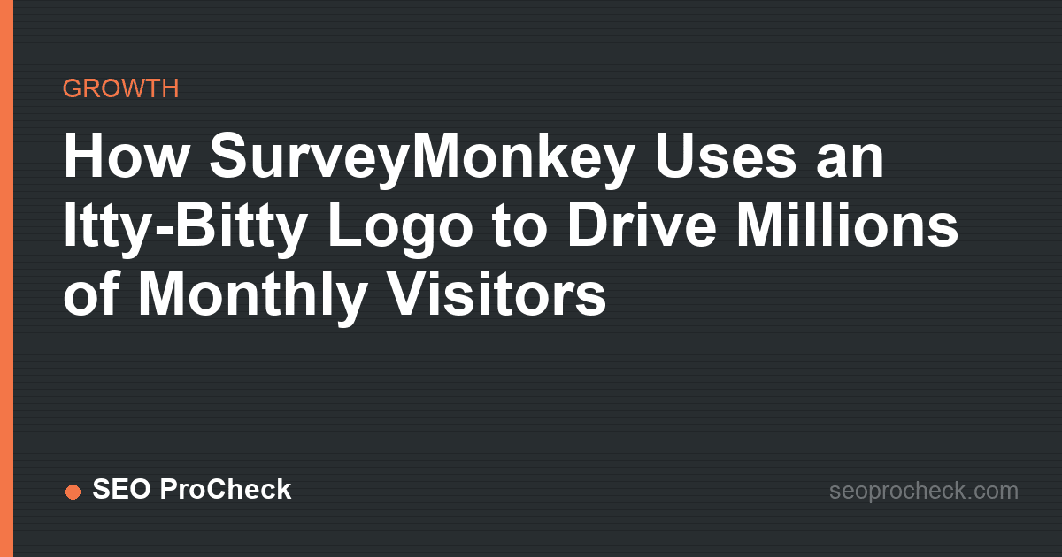 How surveymonkey uses an itty-bitty logo to drive millions of monthly visitors