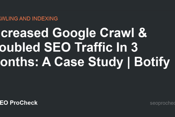 Increased Google Crawl & Doubled SEO Traffic In 3 Months: A Case Study | Botify