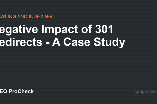 Negative Impact of 301 Redirects - A Case Study