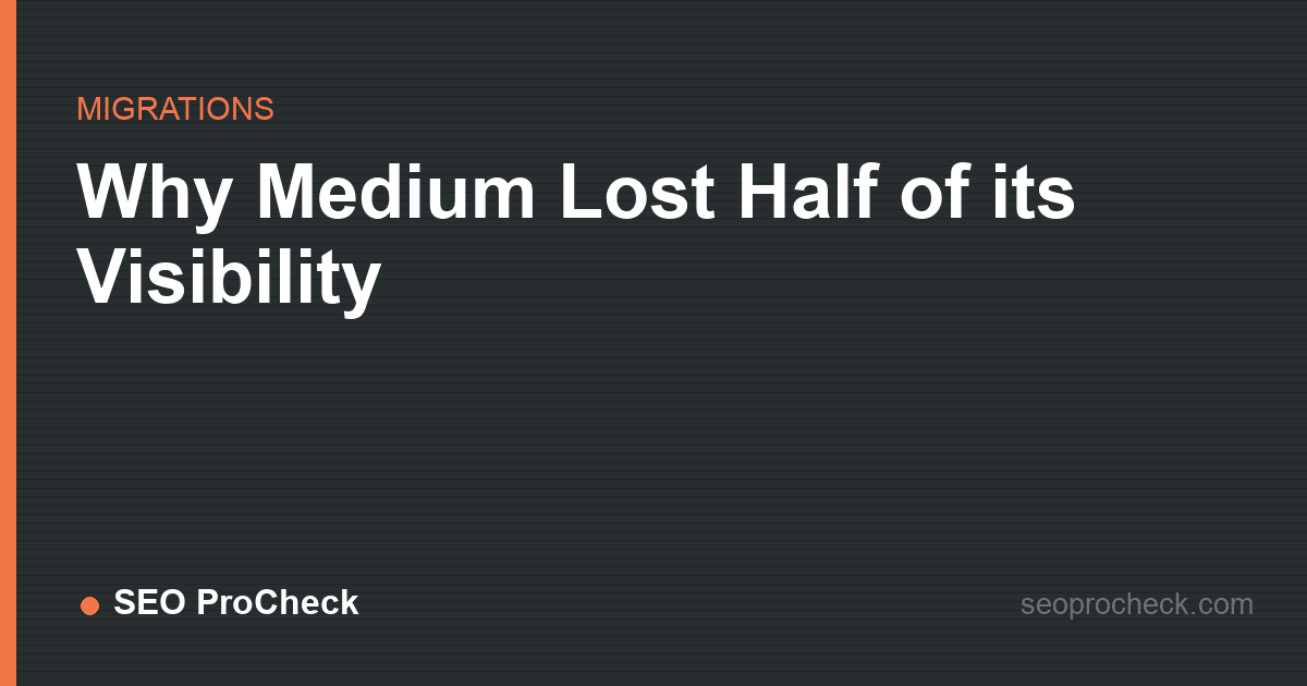 Why medium lost half of its visibility