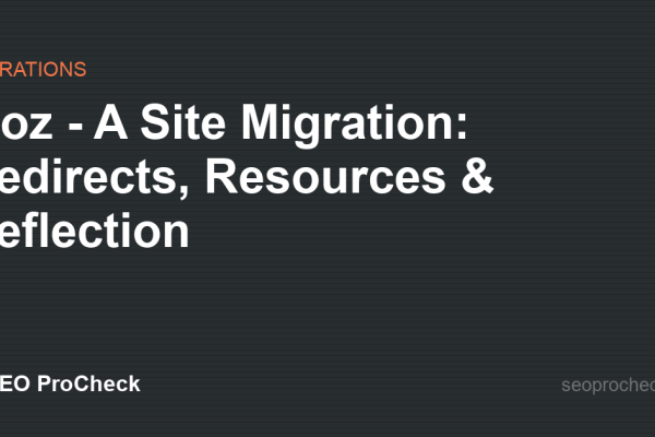 Moz - A Site Migration: Redirects, Resources & Reflection