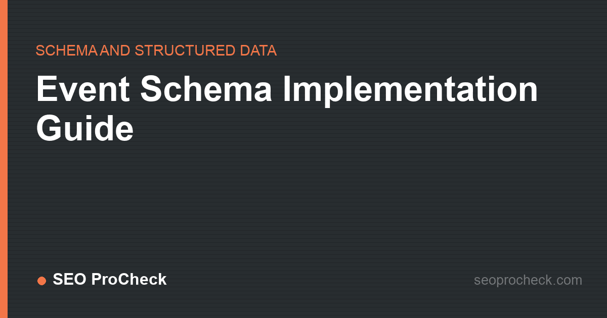Event schema implementation guide