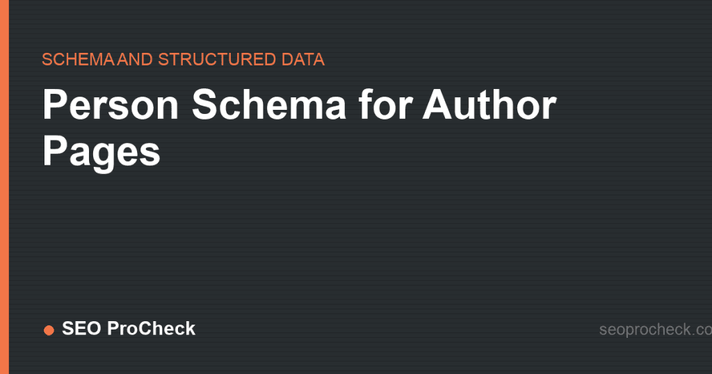 Person schema for author pages 2 Person schema for author pages