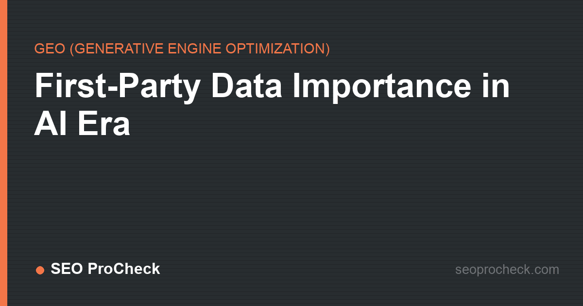 First-party data importance in ai era